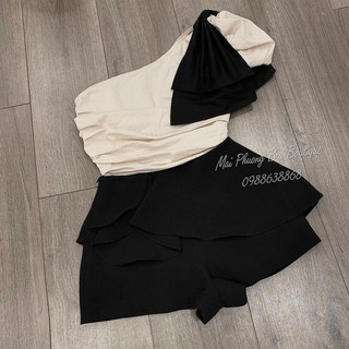 ÁO LỆCH VAI NƠ ĐEN