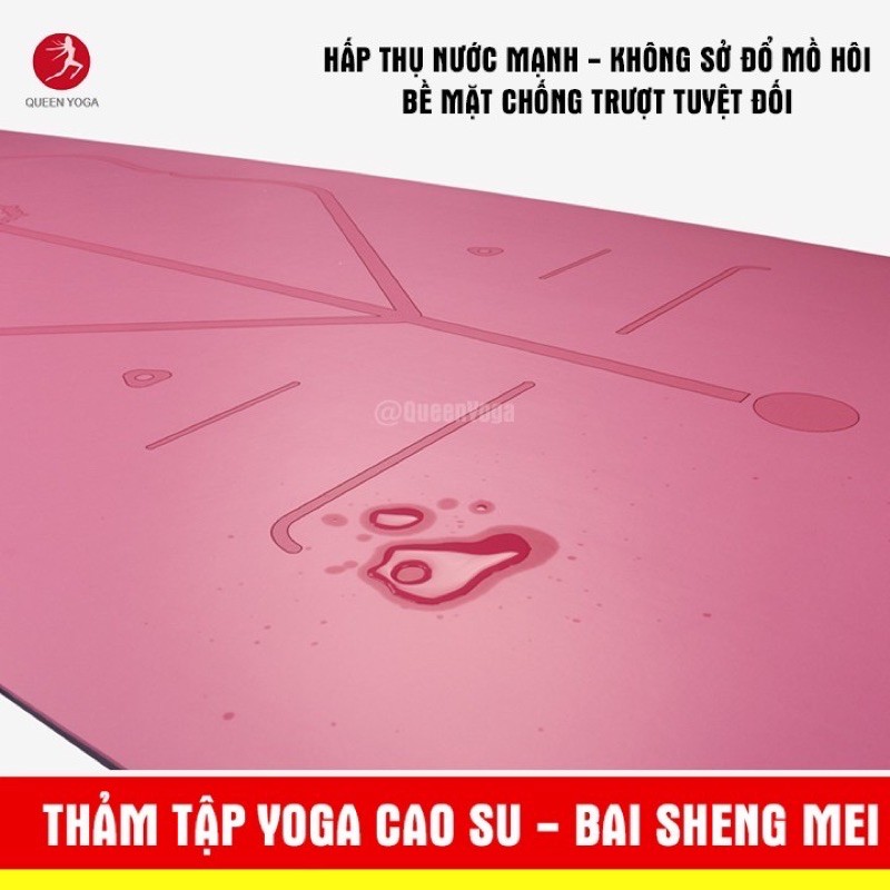 Thảm Tập Yoga Định Tuyến Cao Su Tự Nhiên PU Chống Trượt tuyệt đối, hàng công ty Bảo Hành 3 tháng .