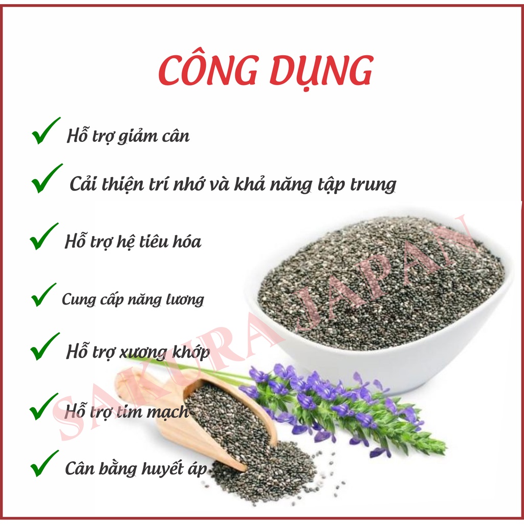 Hạt chia úc BLACK BAG CHIA Túi Đen 500gr đa công dụng