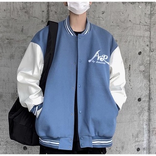 [SALE XẢ KHO] Áo bomber - Jacket Varsity có túi trong chất dạ tay da cao cấp loại 1 DISCOUNT