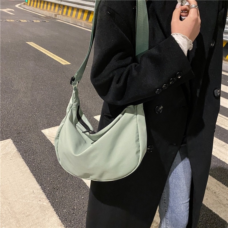 Túi Đeo Chéo nylon Túi bánh bao của phụ nữ đơn giản Thời Trang Hàn Quốc Học Sinh Sinh Viên Đi Học , Đi Chơi TTF119