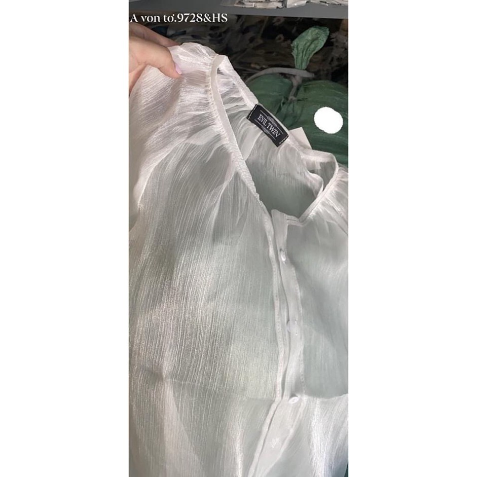 freeship Áo Sơ Mi Nữ Von Tơ Tay Lỡ , Sơmi Voan Mỏng Nữ 2 Màu F014 | BigBuy360 - bigbuy360.vn