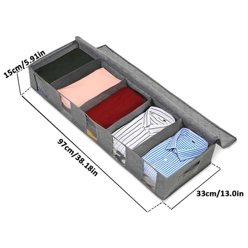 Túi Đựng Đồ Chơi / Chăn Mền / Quần Áo Cửa Sổ 5 Ngăn Trong Suốt Có Thể Điều Chỉnh Kích Thước