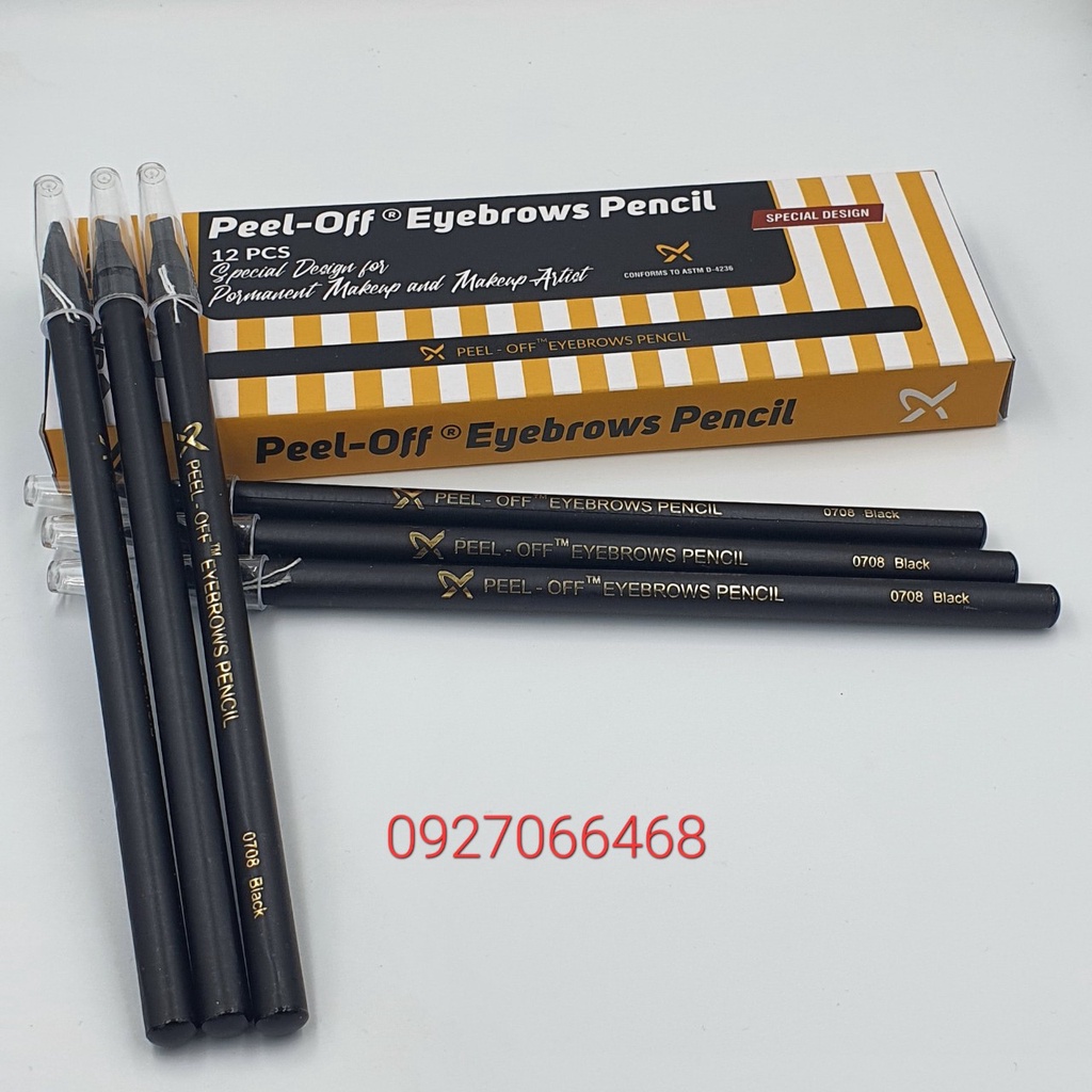 Chì X Peel-off eyebrows chuyên dụng vẽ khuôn mày, môi trong phun xăm thẩm mỹ, chì vẽ khuôn mày môi siêu dễ