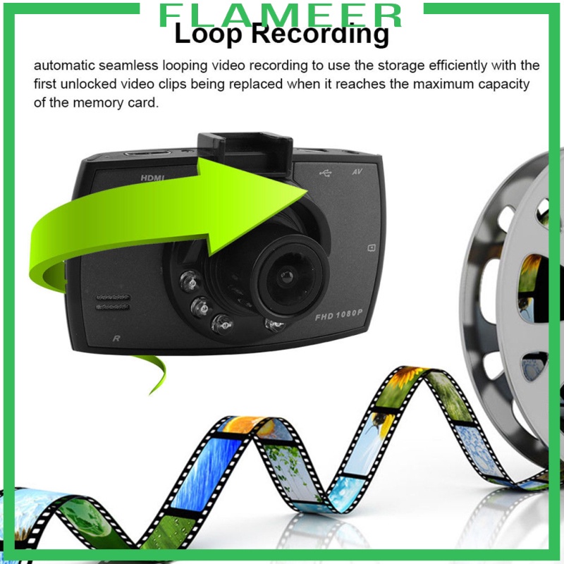 [FLAMEER] HD Dash Cam Car DVR Camera Video Recorder Dash  IR 480p Motion Detection Sensor | BigBuy360 - bigbuy360.vn