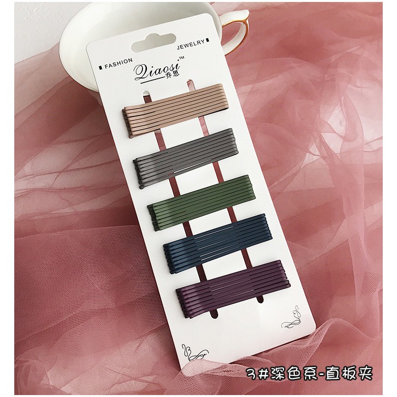 Kẹp Tóc Nữ Set 40 Chiếc Tăm Hàn Quốc nhiều màu sắc phối xinh xắn điệu đà cho nữ mã L1A