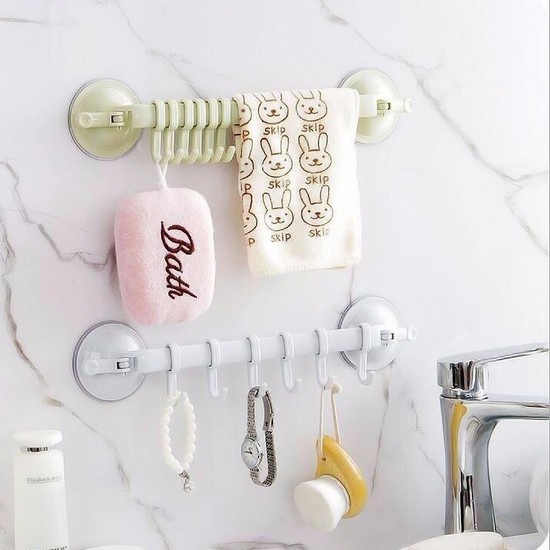 Thanh treo 6 móc đa năng hút chân không tiện lợi 1303 KOEA STORE88