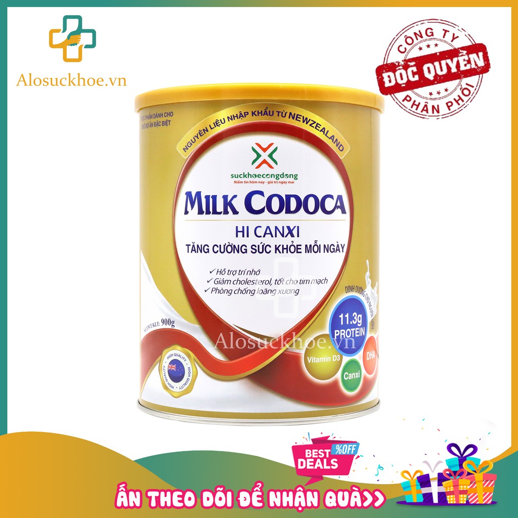[CHÍNH HÃNG] Milk Codoca Hi Canxi 900g - Sữa tốt cho tim mạch và phòng chống loãng xương