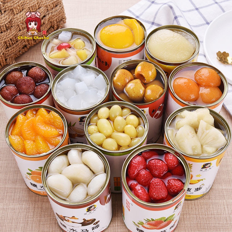 Hoa quả ngâm đóng lon