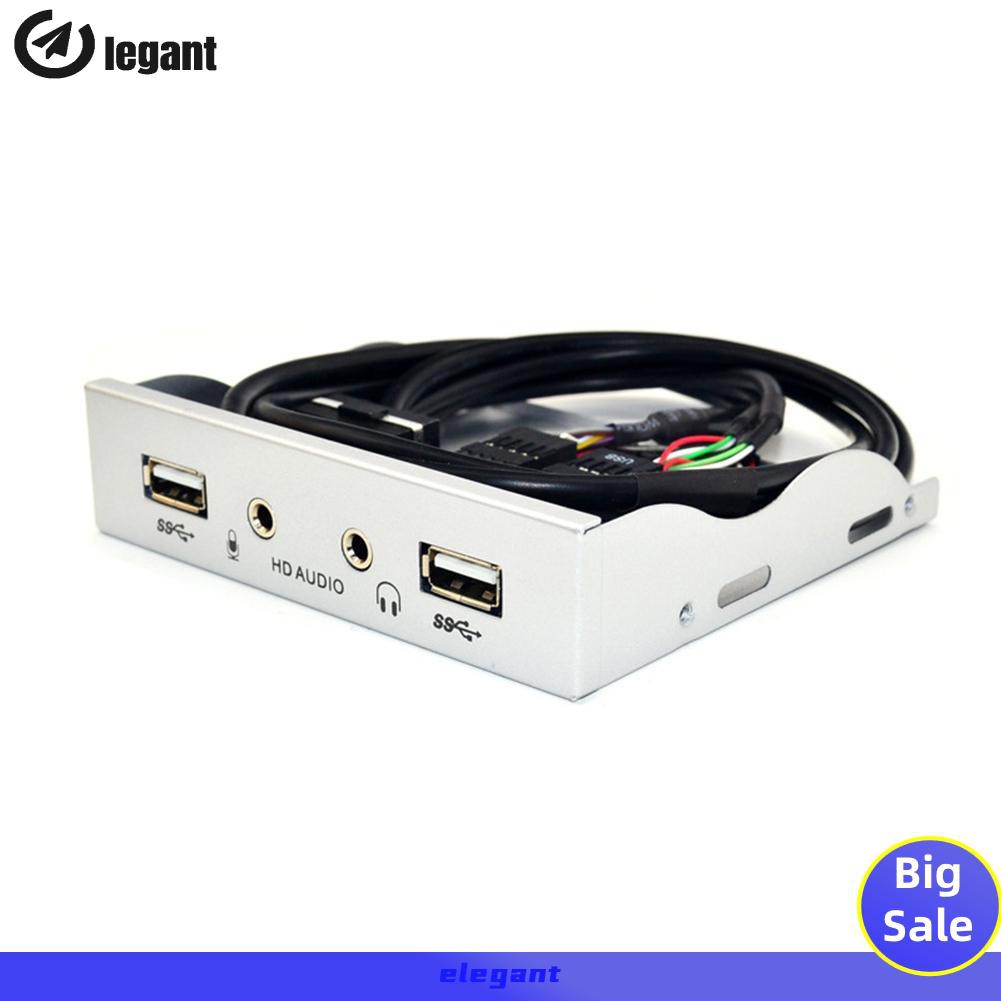 Bộ Chuyển Đổi Egx3.5 Inch 9pin Sang 2 Cổng Usb 2.0 Hub Bay Hd Audio 3.5mm