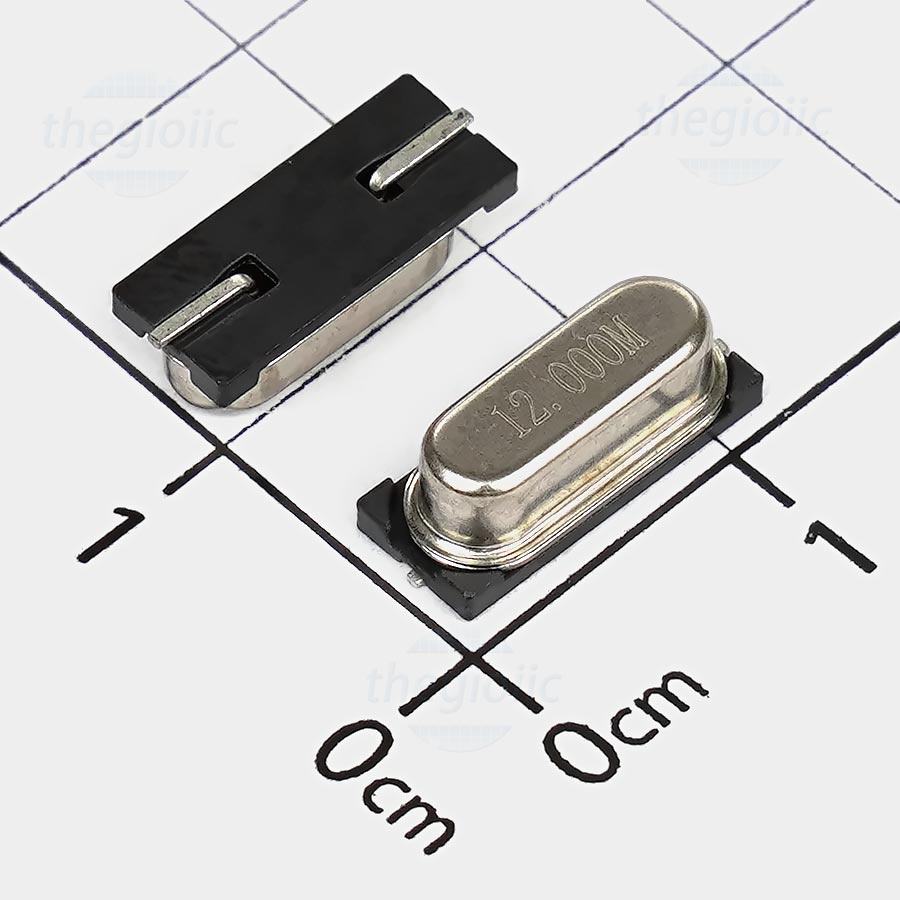 Thạch anh dán HC49 SMD 12MHZ SỐ LƯỢNG 20 CÁI