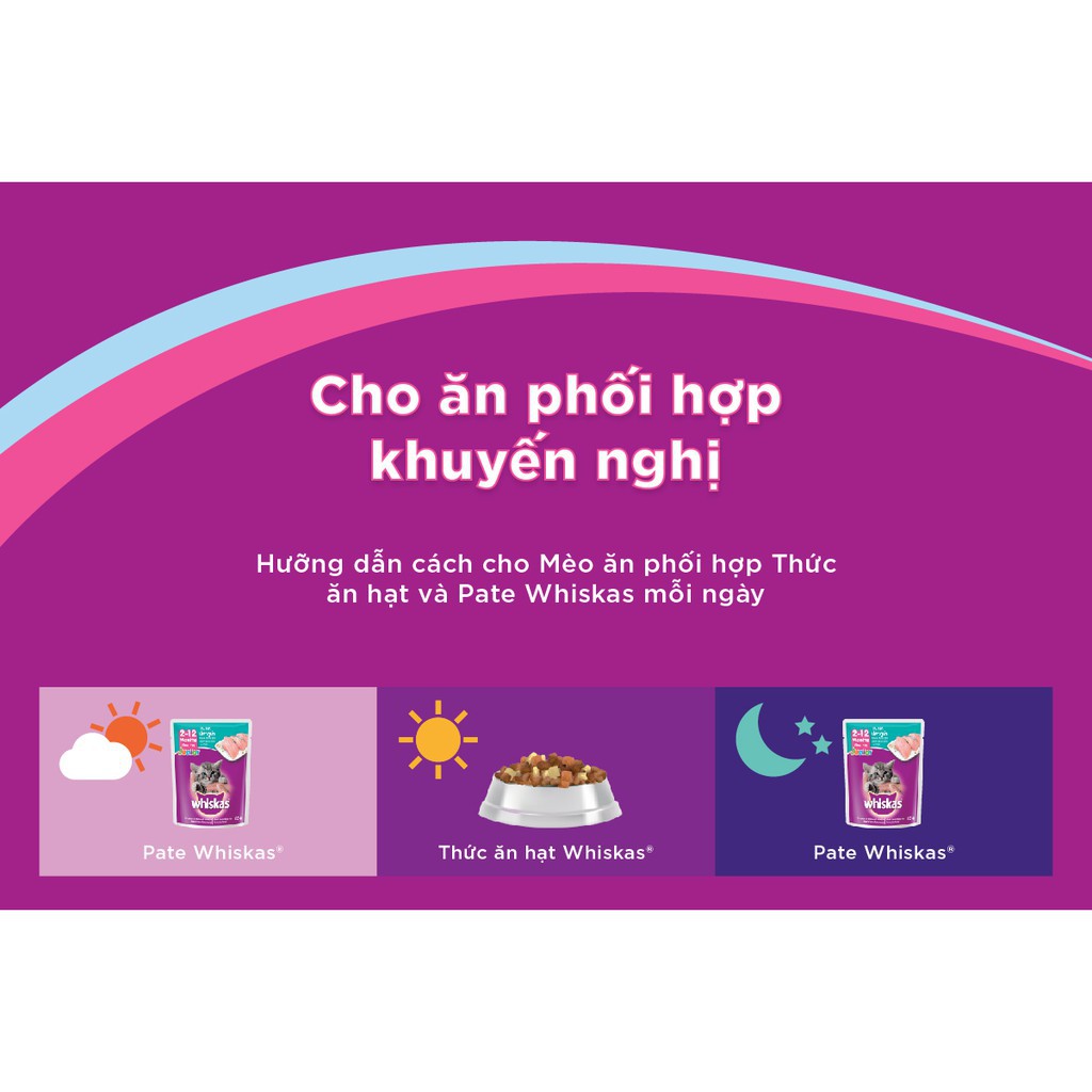 Pate Whiskas Junior Gói 80g Cho Mèo Con - Pate Thái Lan Dinh Dưỡng Cho Mèo Con