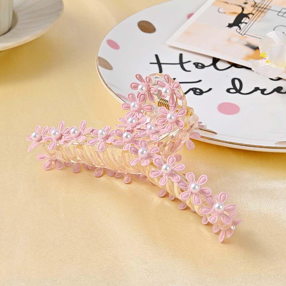 Kẹp Tóc Càng Cua Bằng Acrylic Hình Hoa Cúc Dễ Thương Cho Nữ