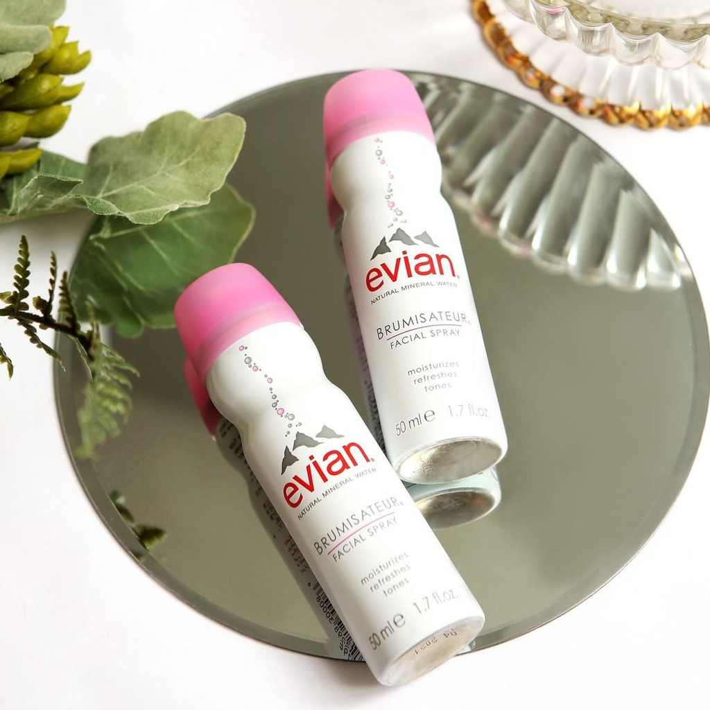 Combo 2 xịt khoáng cấp ẩm và làm dịu da evian® Facial Spray 50ml x 2 | BigBuy360 - bigbuy360.vn