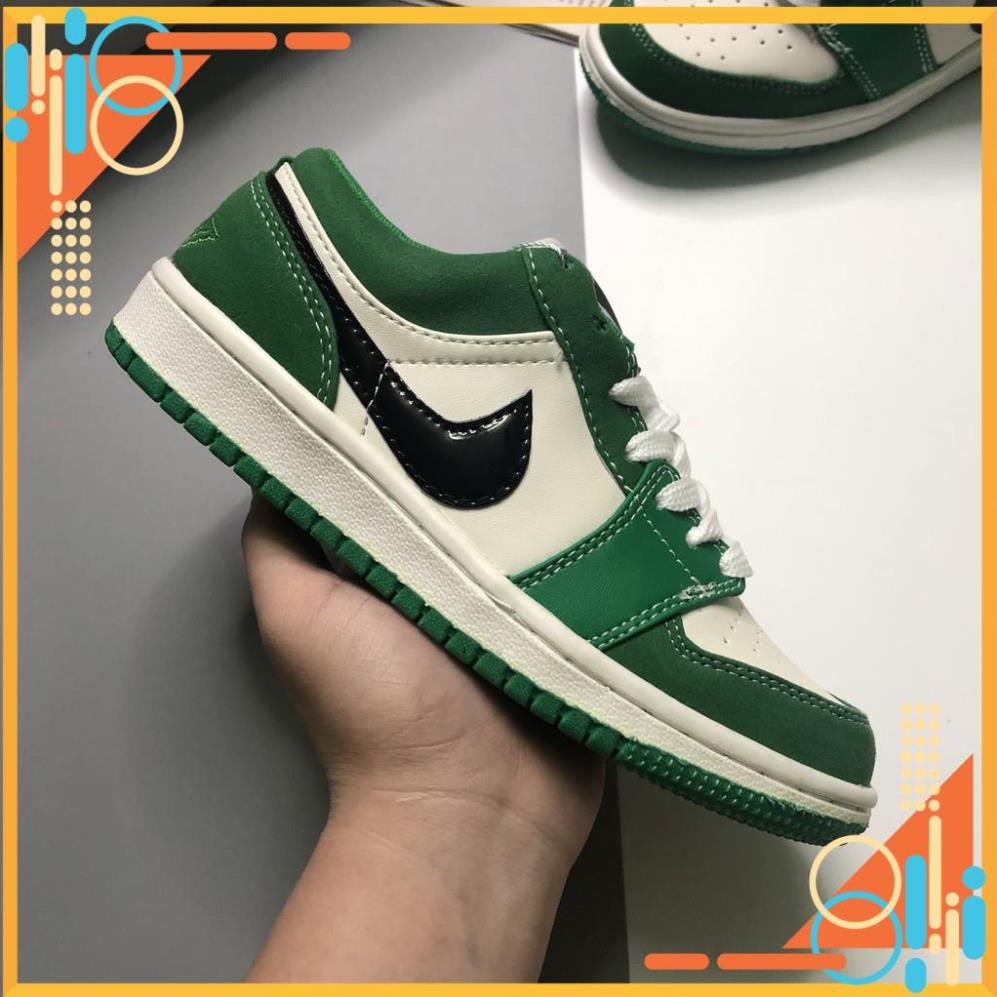 [RẺ NHẤT SHOPEE] Giày Sneaker JDA1 Cổ Thấp Green Low Da PU Cao Cấp Full Size Nam Nữ | JDXL007