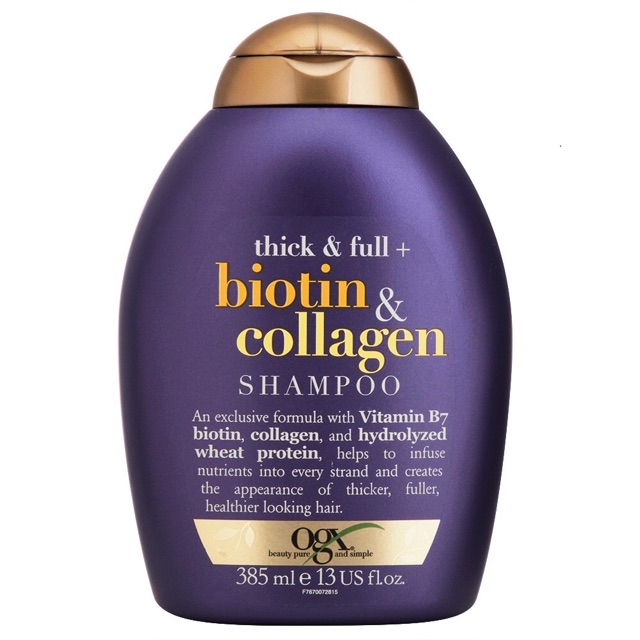 Dầu gội đầu OGX Thick &amp; full + biotin &amp; collagen 385ml