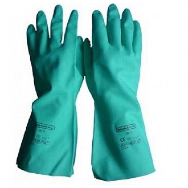 Găng tay cao su rửa bát xanh Malayxia Chem-Gard NF 1513 hàng dày 3 size 7,8,9