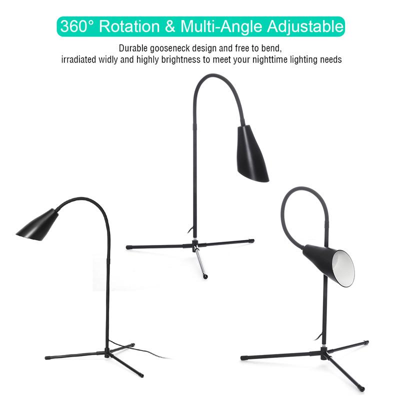 USB 3-In-1 Adjustable LED Floor Lamp Light Modern Standing Reading with Flexible