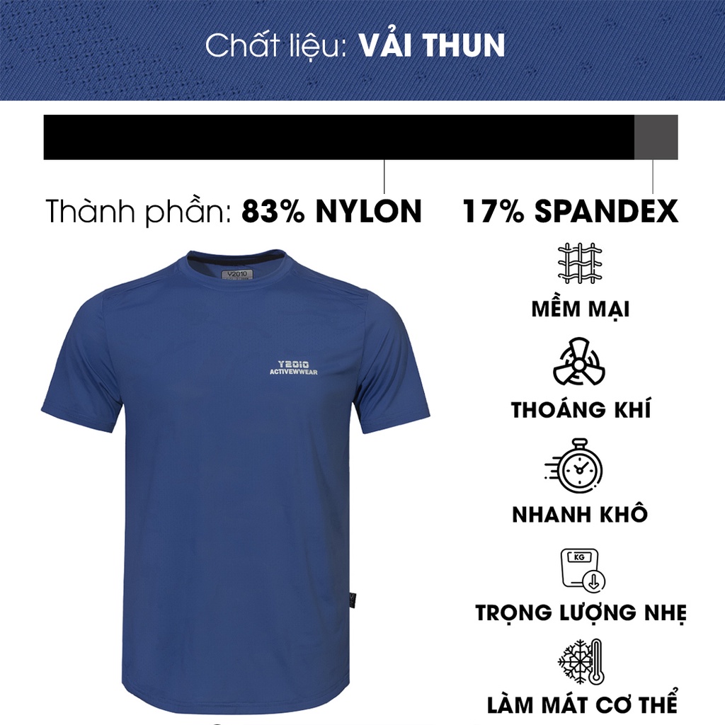 Áo Thun Nam Thể Thao Tay Ngắn Cổ Tròn Thời Trang Thương Hiệu Y2010 M35 21073 |YaMe|