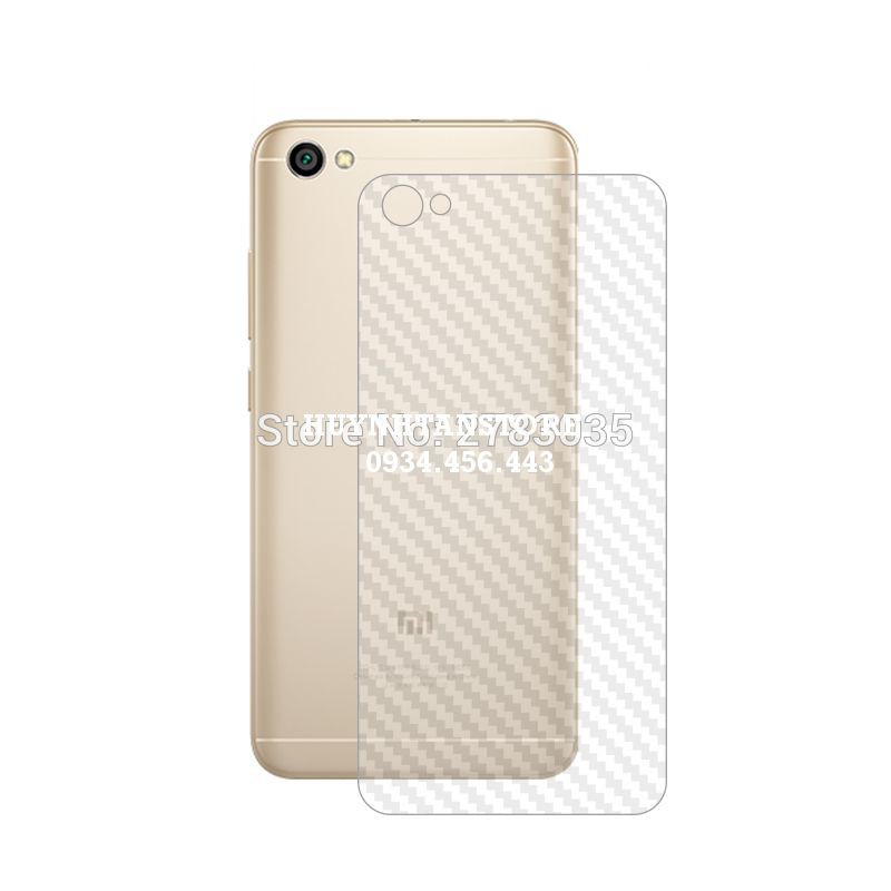 Miếng dán decal carbon mặt sau Xiaomi Redmi Note 5a  mặt lưng chống trày xướt bám vân tay