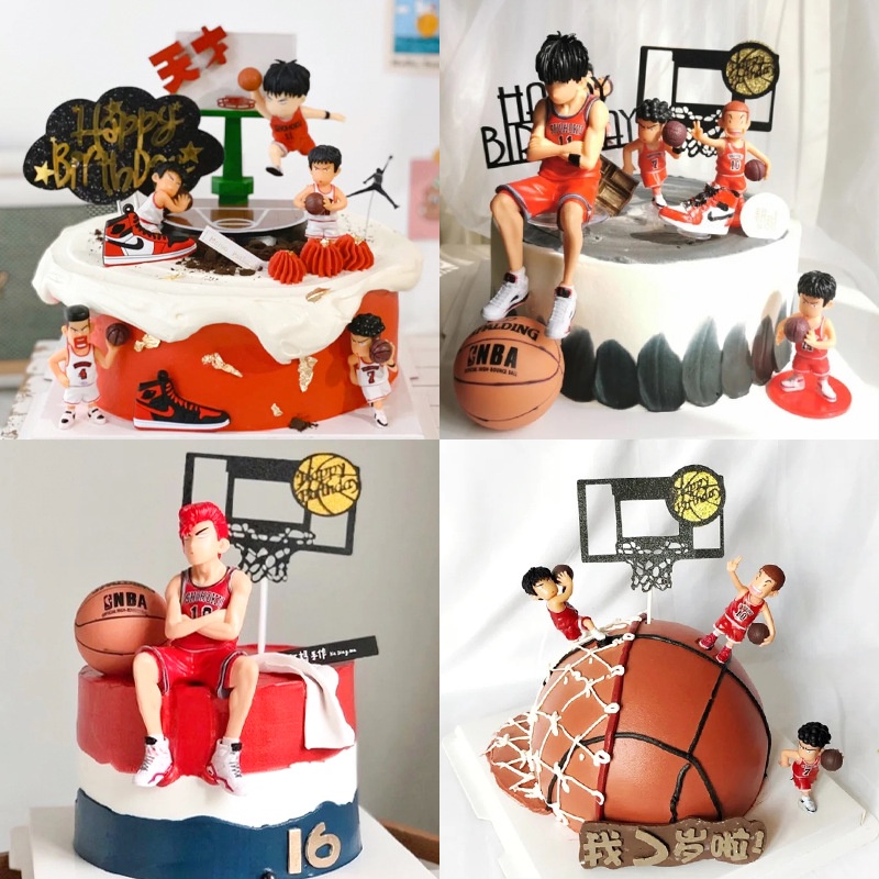 [SIÊU RẺ❤️] –Đội bóng rổ - Trang trí bánh sinh nhật bánh kem