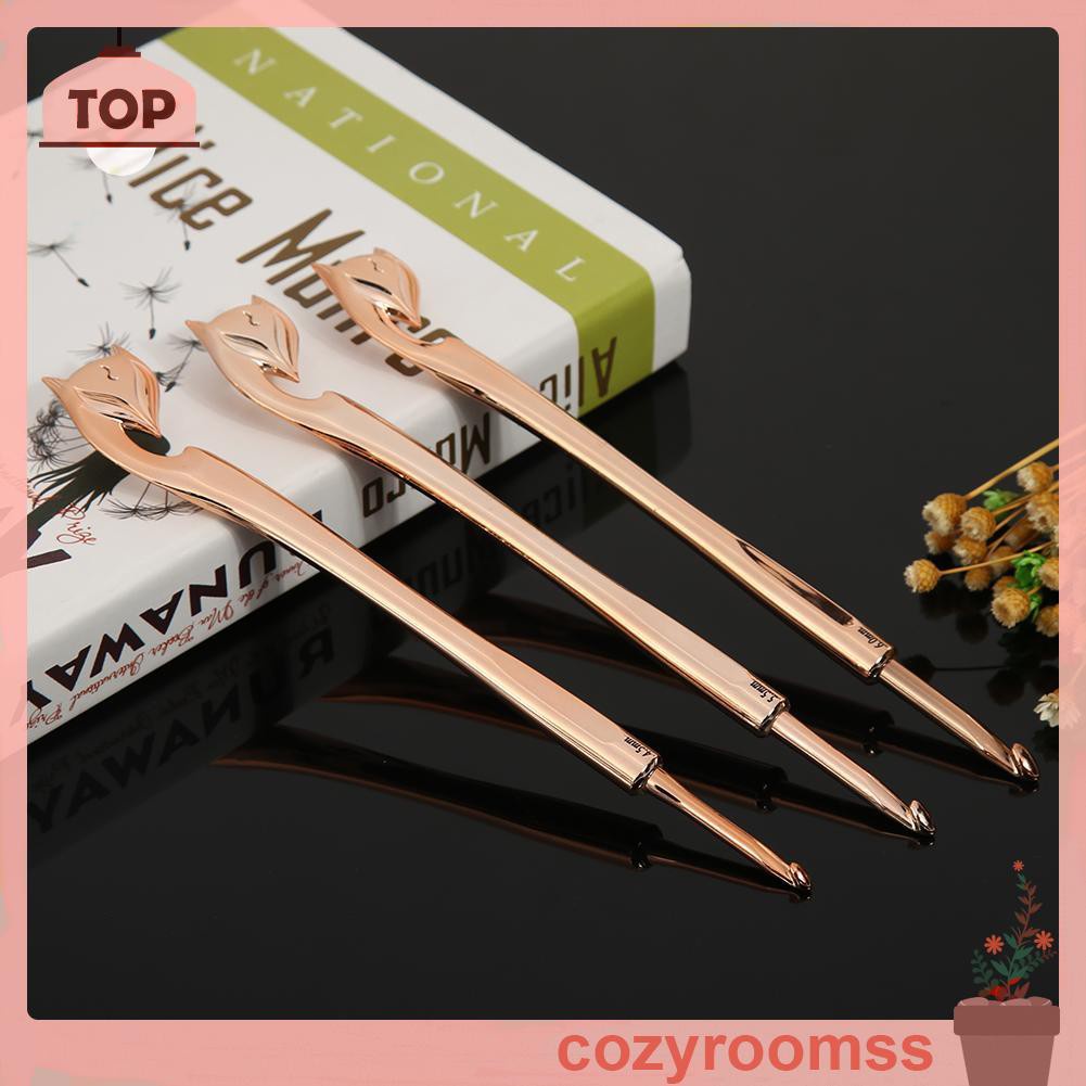 Set 8 Kim Móc Len Hình Cáo Màu Vàng Diy