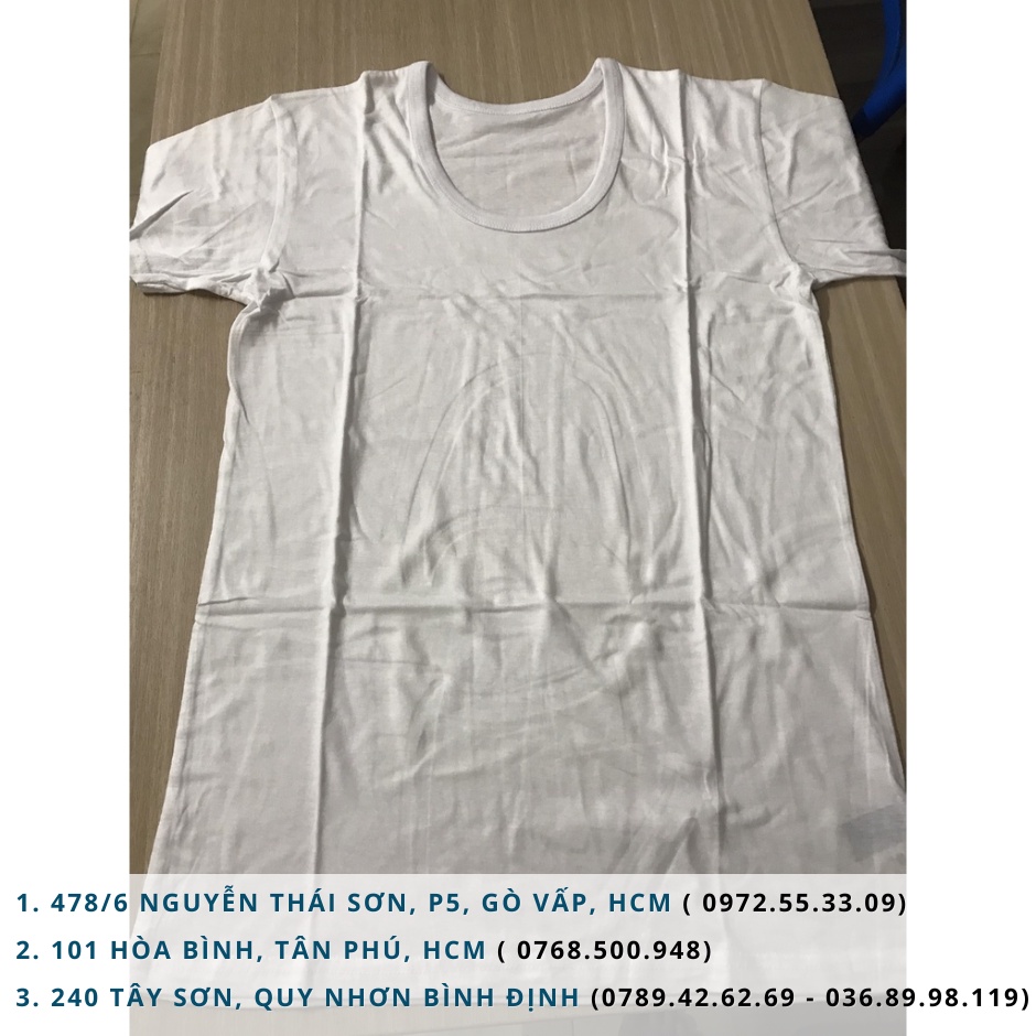 Áo Thun Trắng, Chất liệu cotton 100%
