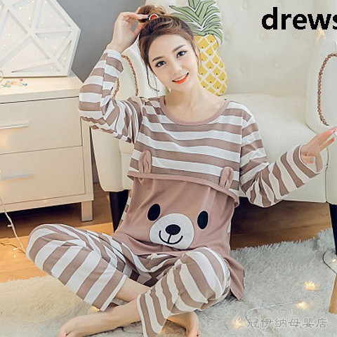 Bộ Đồ Ngủ Thời Trang Tay Dài Form Rộng Thoải Mái | BigBuy360 - bigbuy360.vn