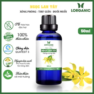[FREE SHIP 50K] Tinh dầu ngọc lan tây Lorganic Ylang-Ylang 100% Natural Essential Oil 50ml