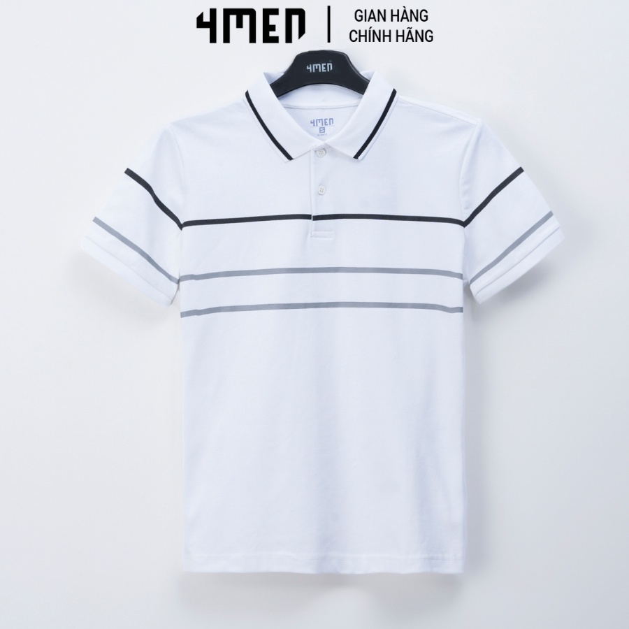 Áo Polo Nam Cao Cấp In 3 Sọc 4MEN PO039 | BigBuy360 - bigbuy360.vn