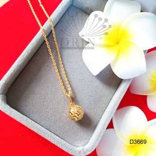 Dây chuyền nữ thời trang cao cấp mặt cầu khắc máy cao cấp Orin D3669