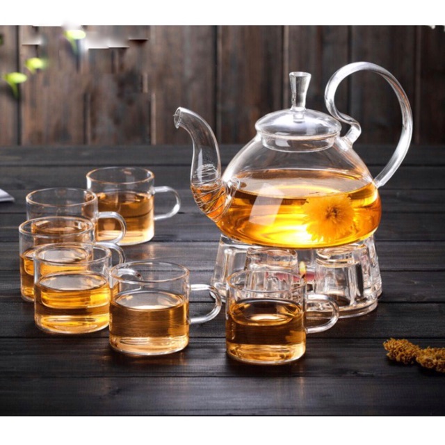 Bộ ấm thuỷ tinh 600ml