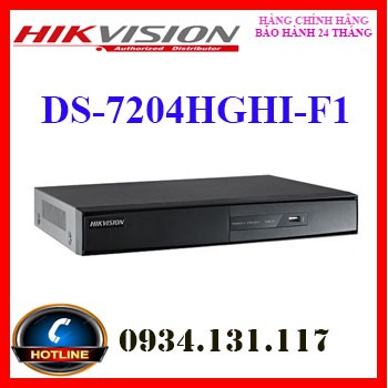 ĐẦU GHI HÌNH HIKVISION DS-7204HGHI-F1  4 KÊNH (Mã mới DS-7204HGHI-F1(S))