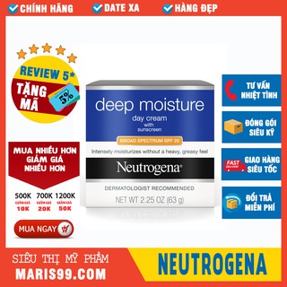 Kem Dưỡng Ẩm Da Mặt Ban Ngày NEUTROGENA Deep Moisture Day Cream With Sun Screen Broad Spectrum SPF20 (63g) _Xchoice