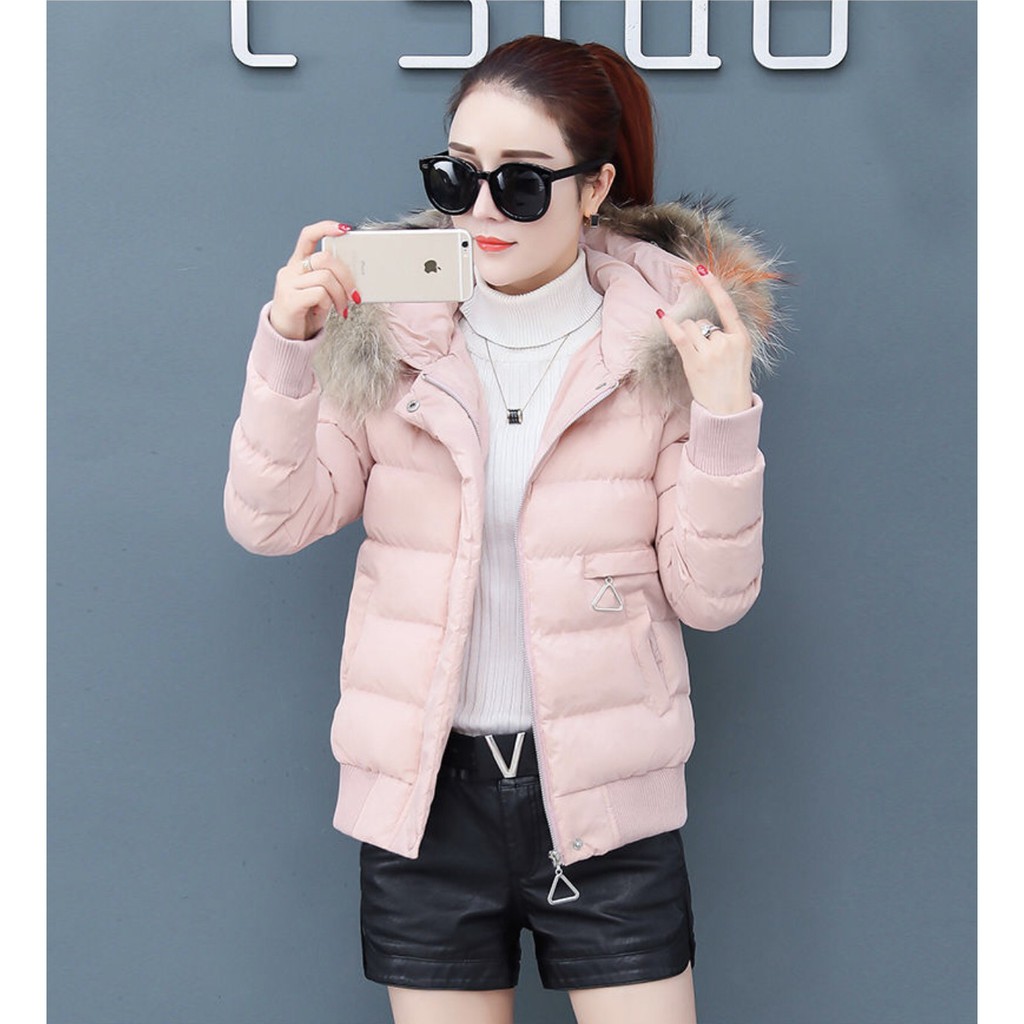 ÁO KHOÁC PHAO NỮ NÓN PHỐI LÔNG HÀNG QUẢNG CHÂU CAO CẤP CÓ 4 MẦU