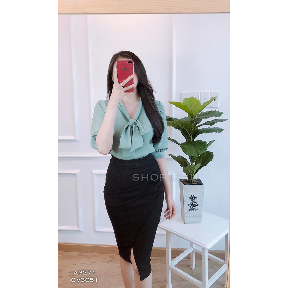 Áo sơ mi công sở nữ tay lửng CHUU A3271 | BigBuy360 - bigbuy360.vn