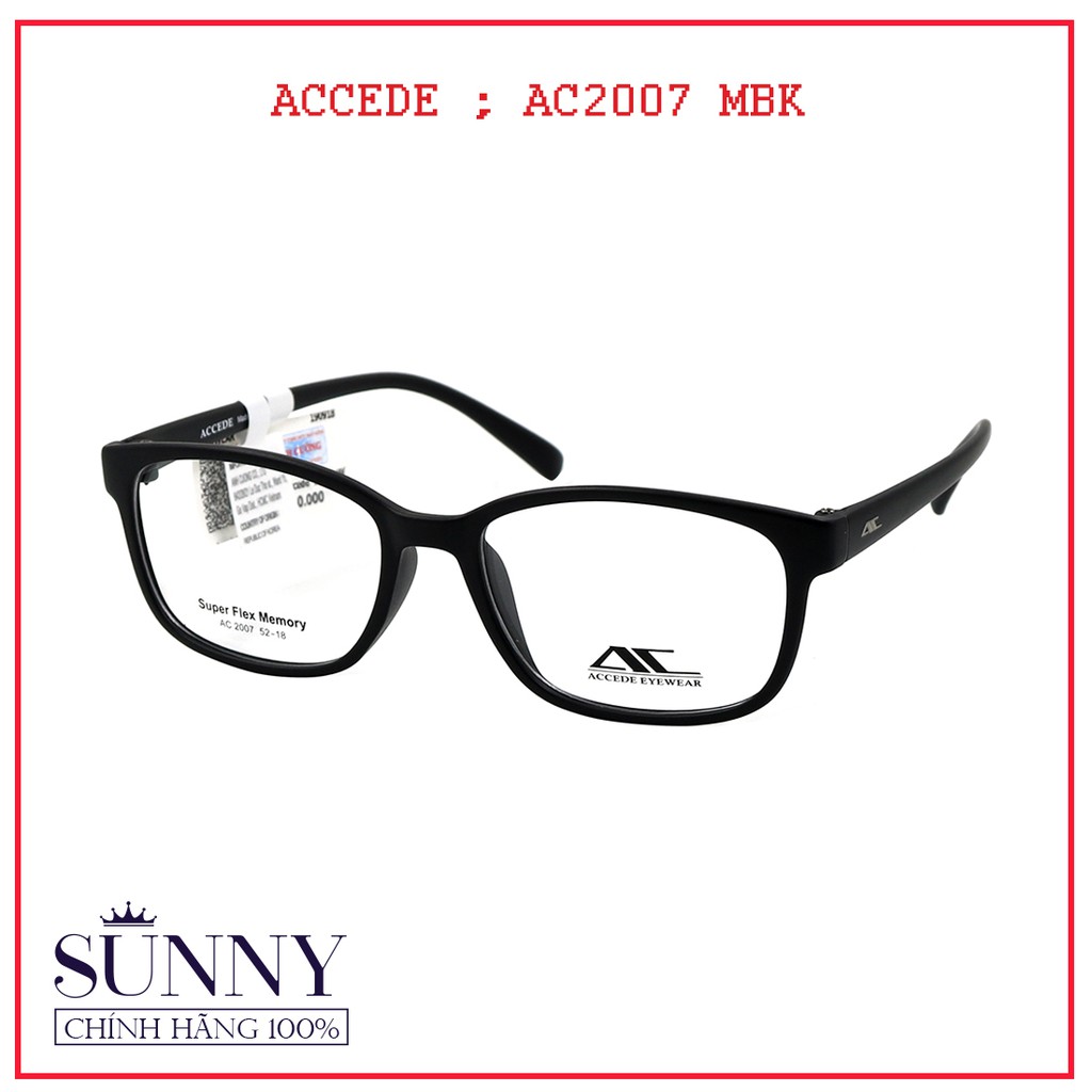 AC2007  Gọng kính Accede unisex (nhiều màu) chính hãng Korea - - kèm tem chống hàng giả do bộ công an cấp