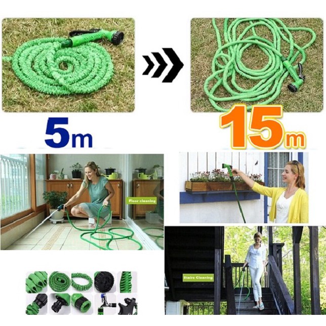 Vòi xịt nước giãn nở đa năng 15m