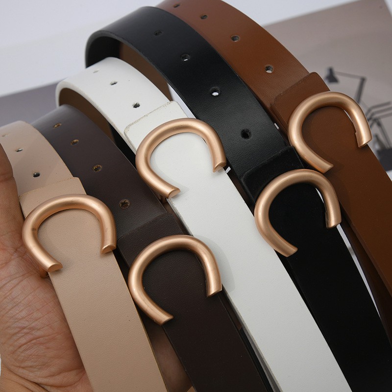 Thắt lưng nữ Ulzzang mặt chữ C phối váy, vest có nhiều màu dây bản 2.8cm  TL090 - Thắt Lưng Giá Tốt