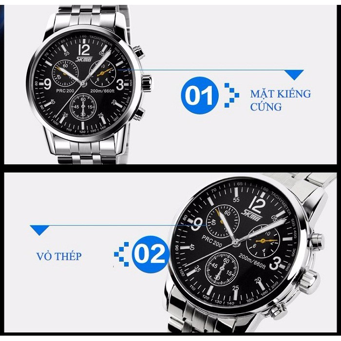 Đồng hồ nam SKMEI dây kim loại