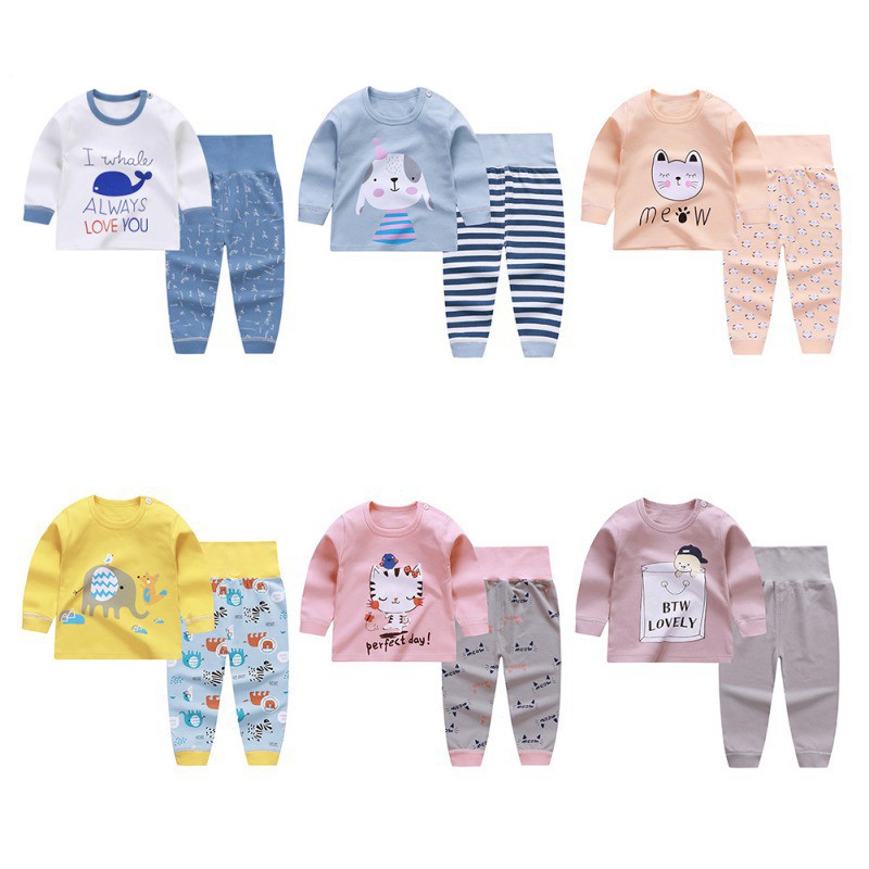 Bộ đồ dài tay chất liệu cotton dành cho bé