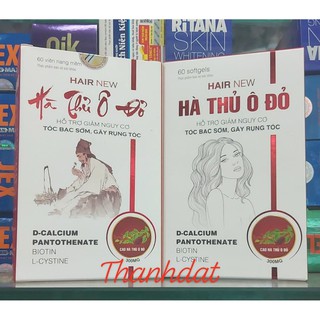 HAIR NEW hà thủ ô đỏ giảm nguy cơ tóc bạc sớm, gãy rụng tóc (lọ 60v)