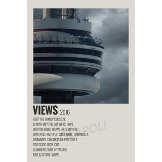 Tấm áp phích in hình Album Views by Drake