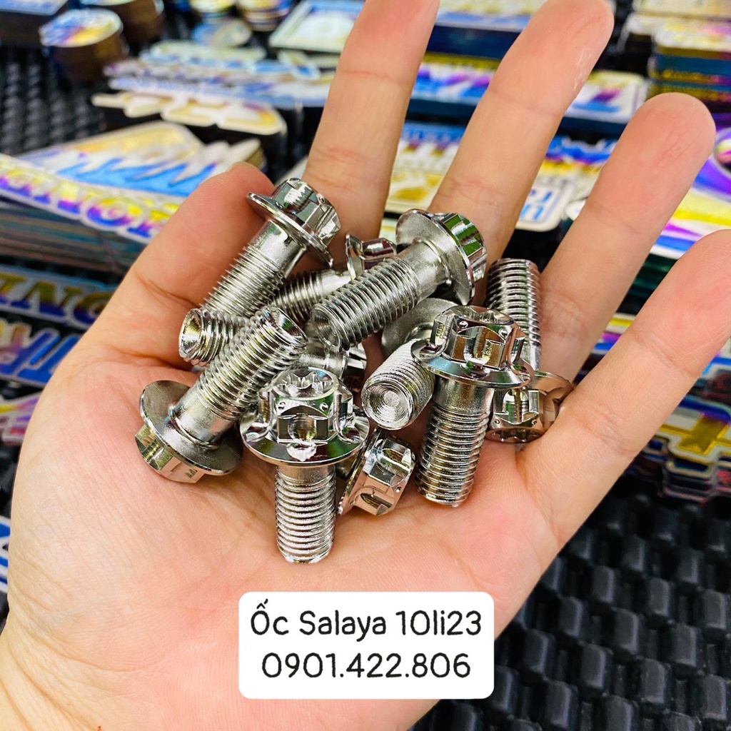 Ốc Salaya Inox 304 10li23 gắn pát heo trước yamaha