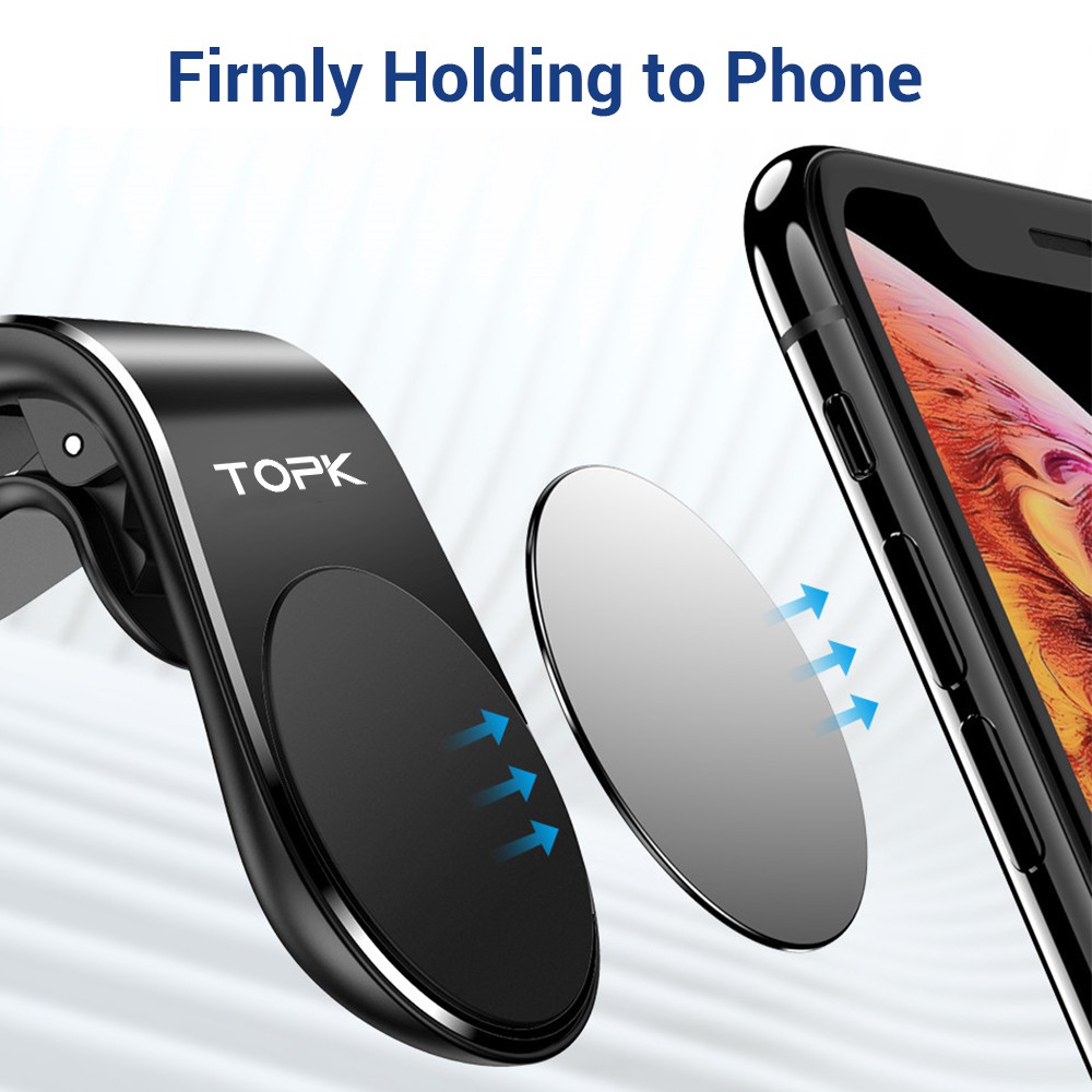 Giá nam châm gắn điện thoại trên ô tô TOPK D11 thiết bị định vị GPS dùng cho iPhone Samsung Xiaomi Huawei - INTL