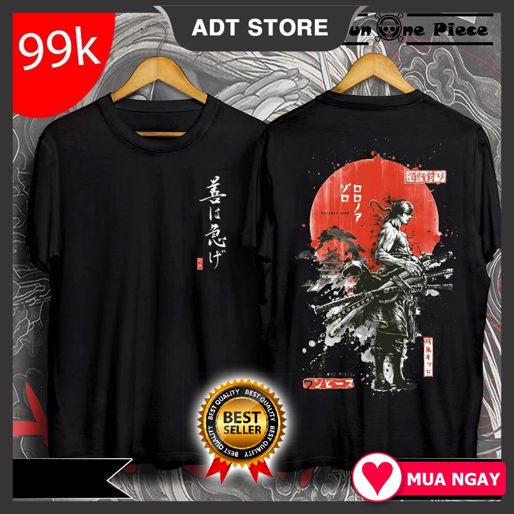 Áo thun Anime One Piece Roronoa Zoro Thợ săn hải tặc, Siêu Ngầu, Cực chất 2022 giá siêu rẻ