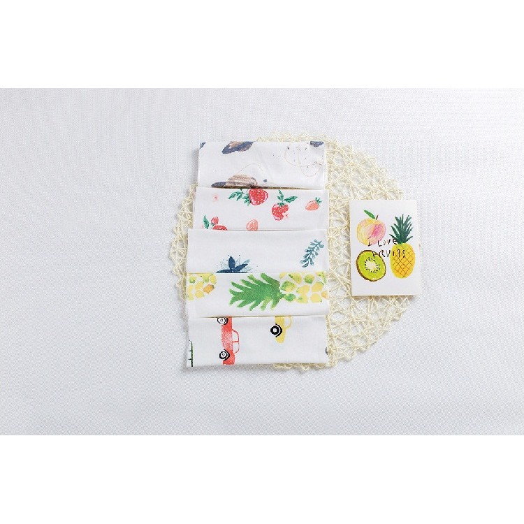 Bộ 5 khăn tay khăn mặt khăn lau cho bé Muslin Tree cotton 20x20cm