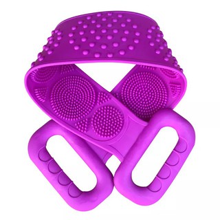 Dây tắm chà lưng Silicon 2 mặt đa năng giúp massage lưng tẩy da chết, chiều dài 60x11cm - Kaizo Mart