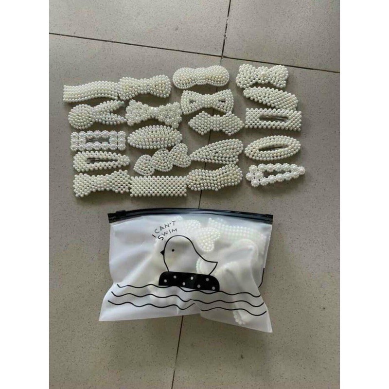 Set 20 Kẹp Tóc Đính Ngọc Trai Siêu Xinh