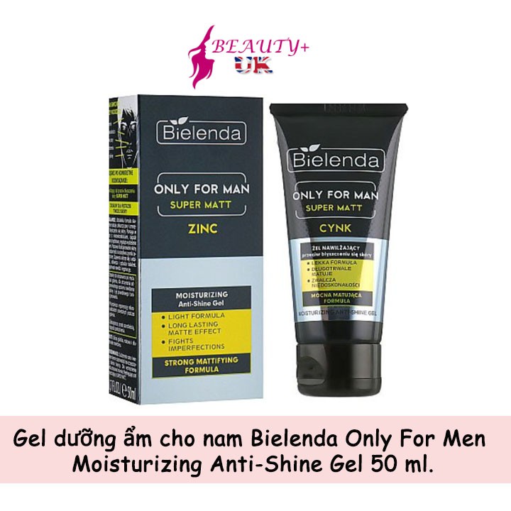 Gel dưỡng ẩm cho nam Bielenda Only For Men Moisturizing Anti-Shine Gel 50 ml